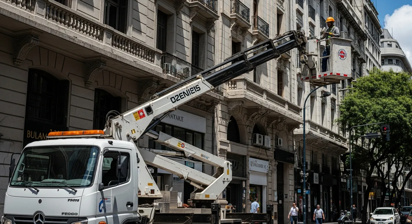 Alquiler de hidrogrúa con barquilla en Buenos Aires