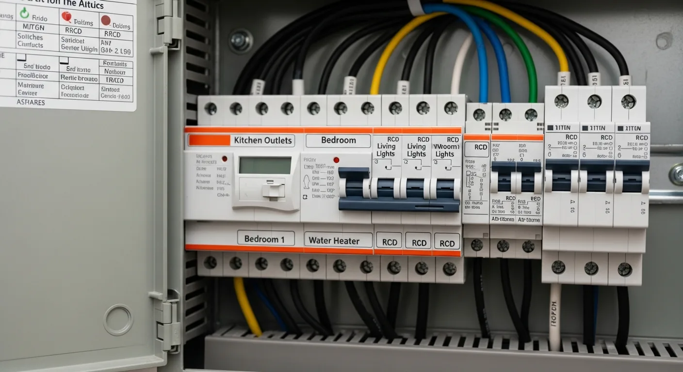 Tablero eléctrico prolijo con térmicas y disyuntor según norma