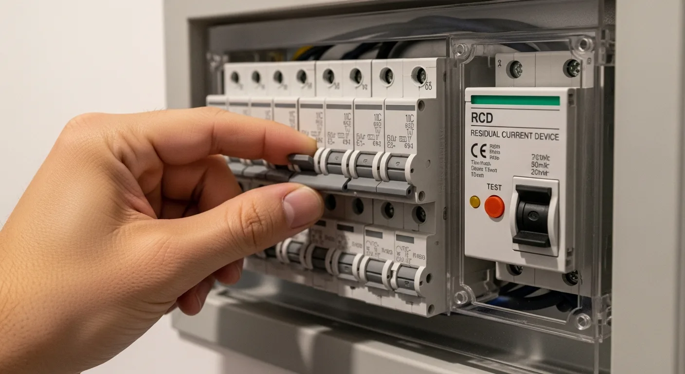 Corte de electricidad desde el tablero con térmicas y disyuntor