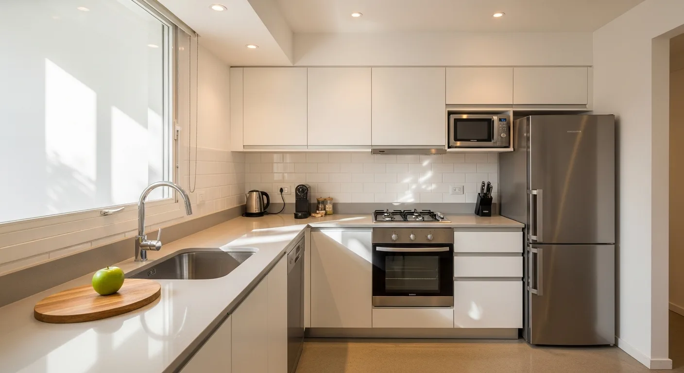 Cocina renovada lista para la venta de la propiedad