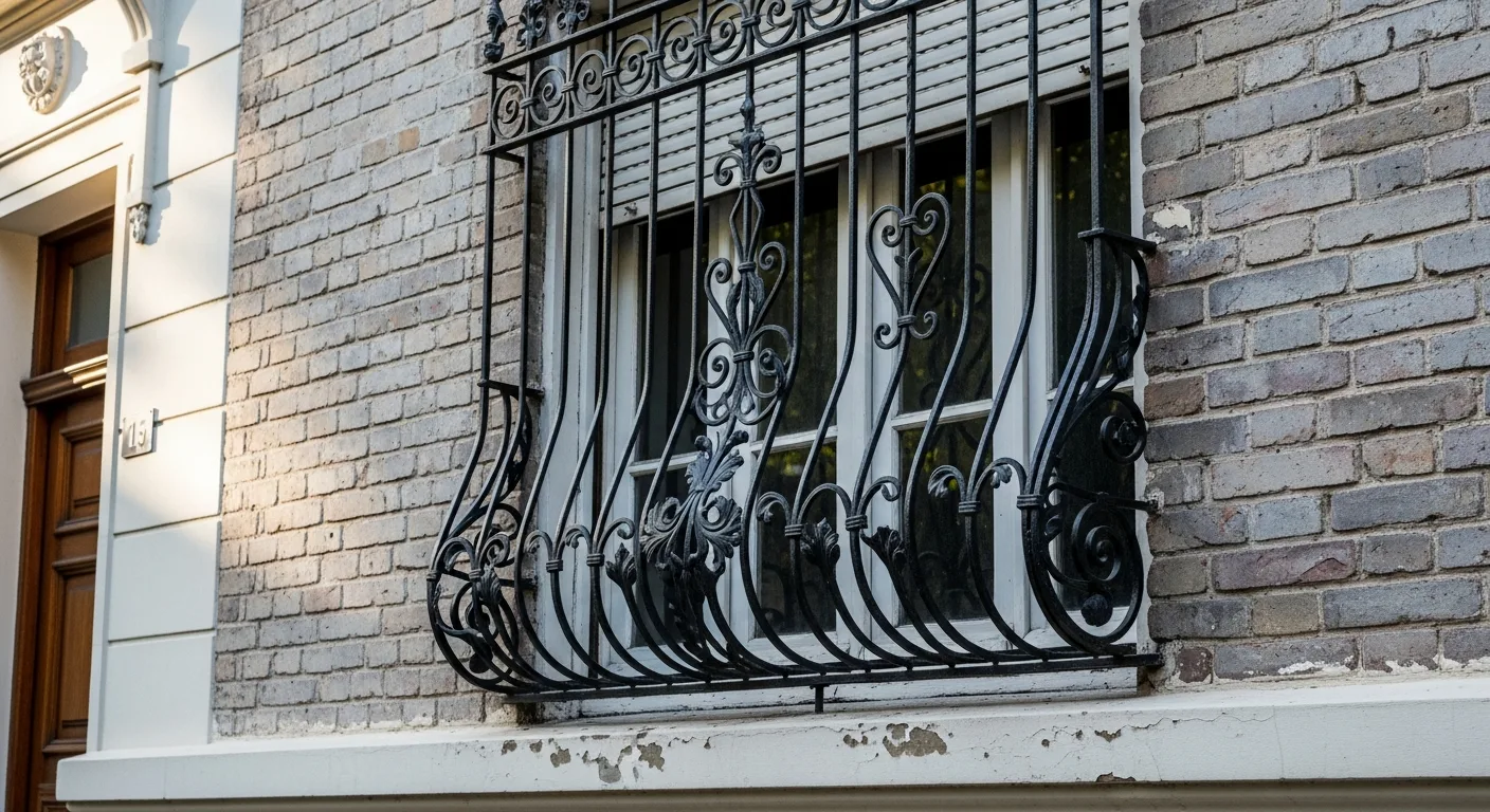 Rejas de seguridad instaladas en una ventana